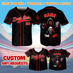 Star Wars Dark Side Jersey Shirt, Darth Vader Jersey, Disney Star Wars Baseball Jersey, Kylo Ren Darth Maul Palpatine Jersey, QJ60B