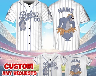 Jungle Book Baloo Bear Jersey Shirt, Disney Jungle Book Baseball Jersey, Baloo Bear Cosplay, Disney Family Shirts, Magic Kingdom Shirt, QJ48