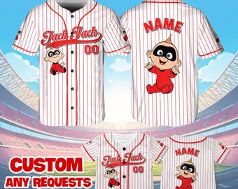 Pixar Incredibles Jack Jack Jersey Shirt, Disney Incredibles Baseball Jersey, Jack Jack Parr Cosplay, Disney Trip Shirt, Magic Kingdom, QJ16