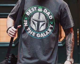 Shirt Mando Best Dad, T-shirt Mandalorian Grogu, Star Wars Best Dad Ever Comfort Colors Shirt, Star Wars Vaderdag-hoodie, QSA469