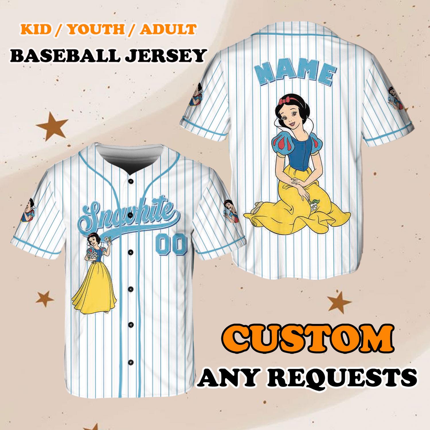 Discover Snoww Whitee Characters Baseball Jersey, Evil Queenn Baseball Jersey