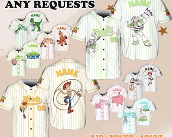 Lightyear Woody Bo Peep Jessie Jersey, Pixar Toy Story Matching Jersey, Toy Story Costume, Disney Team Jersey, Toy Story Birthday Shirt,QJ01