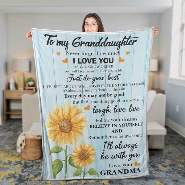 Blanket for Granddaughter From Grandma and Grandpa Etsy