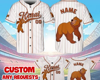 Brother Bear Kenai Jersey Shirt, Disney Brother Bear Baseball Jersey, Disney Kenai Cosplay, Disney Trip Shirt, Disney World Shirt, QJ56