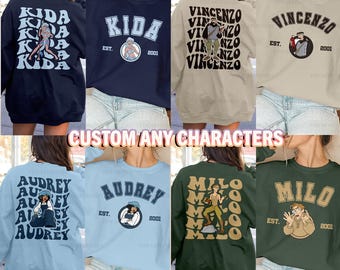 Atlantis The Lost Empire Costume Sweatshirt, Atlantis Princess Kida Shirt, Disney Audrey Vincenzo Helga Sweatshirt, Disney World Shirt