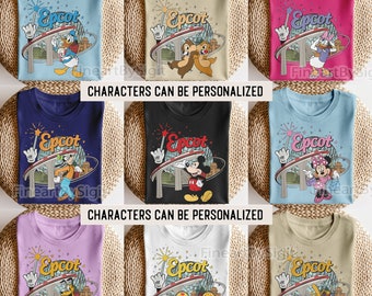 Epcot Mickey And Friends Shirt, Disney Epcot Matching Shirt, Disney Characters Costume Shirt, Disney Group Shirt, Disney Family Trip Shirt
