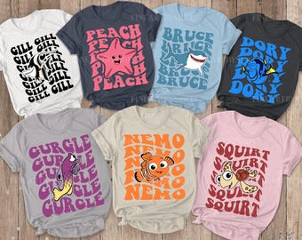 Pixar Finding Nemo Matching Shirt, Nemo Marlin Dory Bruce Shirt, Disney Family Trip Shirt, Finding Nemo Birthday Shirt, Nemo Fan Gift