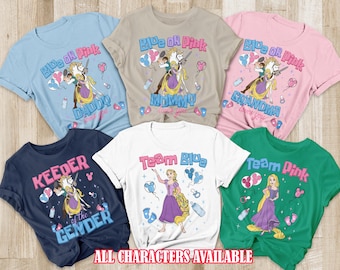 Rapunzel Flynn Reveal Shirt, Disney Tangled Movie Shirt, Gender Reveal Matching Family Shirt, Team Boy Team Girl T-shirt, Boy Or Girl Shirt