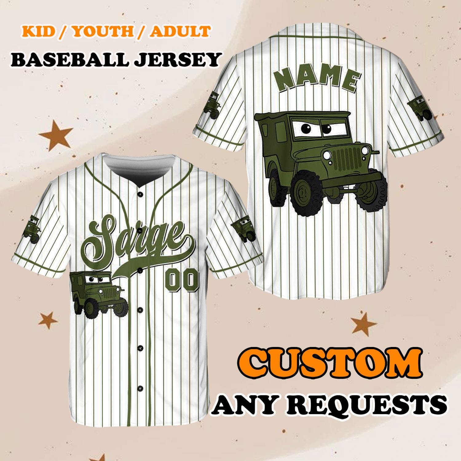 Discover Custom Disneyyy carss Baseball Jersey