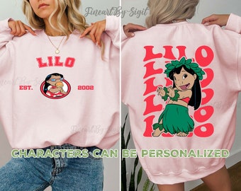 Disney Lilo Costume Sweatshirt, Lilo and Stitch Team Shirt, Disney Lilo Fan Shirt, Lilo Birthday Shirt, Disney Kids Shirt