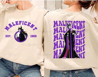 Felpa con cappuccio Disney Villains Malefica, maglietta con costume Disney Villains Malefica, maglietta della famiglia Disney Villains, felpa della squadra Disney