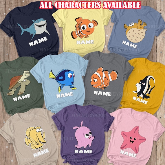 Finding Nemo Costume Shirt, Finding Nemo Characters Shirt, Disney