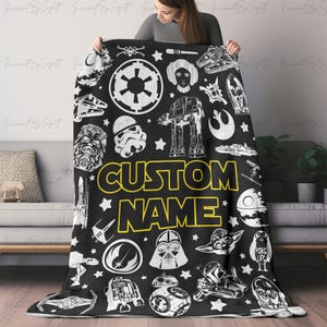 Custom Star Wars Galaxy Blanket, Disney Star Wars Blanket Gift, Star Wars Kids Birthday Blanket, Star Wars Galaxy&#39;s Edge Blanket, THA101