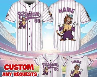 Pinocchio Gideon Jersey Shirt, Disney Pinocchio Baseball Jersey, Disney Gideon Cat Cosplay, Disney Family Shirts, Disney World Shirt, QJ36