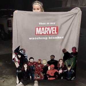 This Is My Marvel Watching Blanket, Superhero Blanket, Superhero Velvet Blanket, Avengers Team Blanket, Avenger Characters Blanket