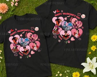 Disney Villains Happy Valentine's Day Shirt, Cruella Villain Sweater, Jafar Valentine Gift Shirt, Disney Villains So This Is Love Shirt