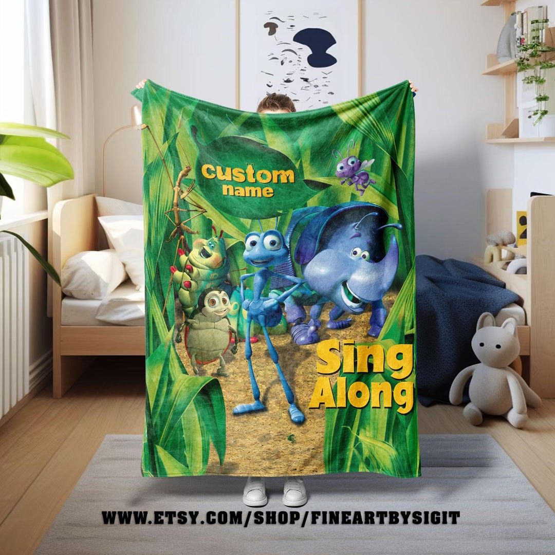 Personalized A Bug Life Characters Blanket, Disney Flik Baby Name ...