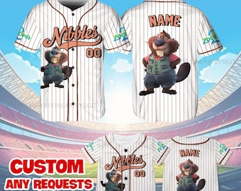 Custom Zootopia Nibbles Maplestic Jersey, Disney Nibbles Baseball Jersey, Nibbles Maplestic Costume Shirt, Custom Zootopia Gift Shirt