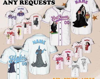 Disney Villain Matching Jersey, Disney Hades Cruell Evil Queen Jersey, Disney Ernesto Costume Jersey, WDW Trip Jersey Shirt
