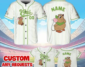 Cinderella Gus Mouse Jersey Shirt, Disney Cinderella Baseball Jersey, Gus Mouse Cosplay, Disney Family Shirts, Magic Kingdom Shirt, QJ05