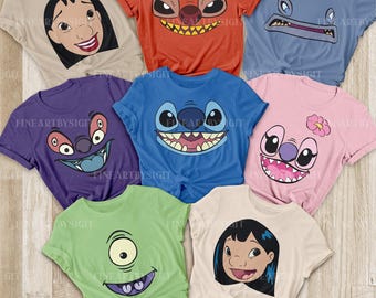 Disney Lilo & Stitch Cosplay Shirt, Disney Stich Angle Jumba Gantu Shirt, Disney Family Matching Tee, Disneyland Trip Shirt, VTA170