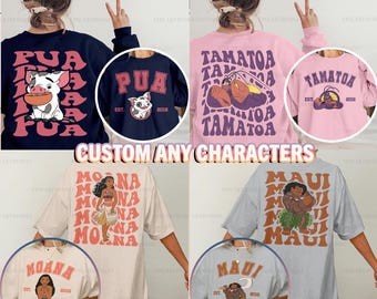 Disney Moana Familie Sweatshirt, Moana Heihei Pua Tamatoa Kostüm Shirt, Moana Team Shirt, Disney World Shirt, Prinzessin Moana Shirt