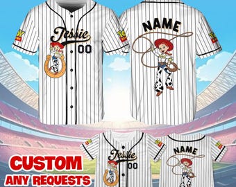 Pixar Toy Story Jessie Jersey Shirt, Disney Toy Story Baseball Jersey, Jessie Cosplay, Disney Trip Shirt, Magic Kingdom Shirt, QJ01