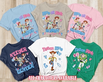 Woody Jessie Reveal Shirt, Disney Toy Story Shirt, Gender Reveal Matching Family Shirt, Pink Or Blue Team Shirt, Boy Or Girl Shirt