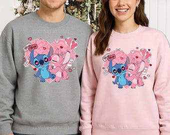 Angel & Stitch Be My Valentine Shirt, Lilo and Stitch Couple Tee, Angel Stitch Love Tee, Disney Valentine's Day Gift Shirt