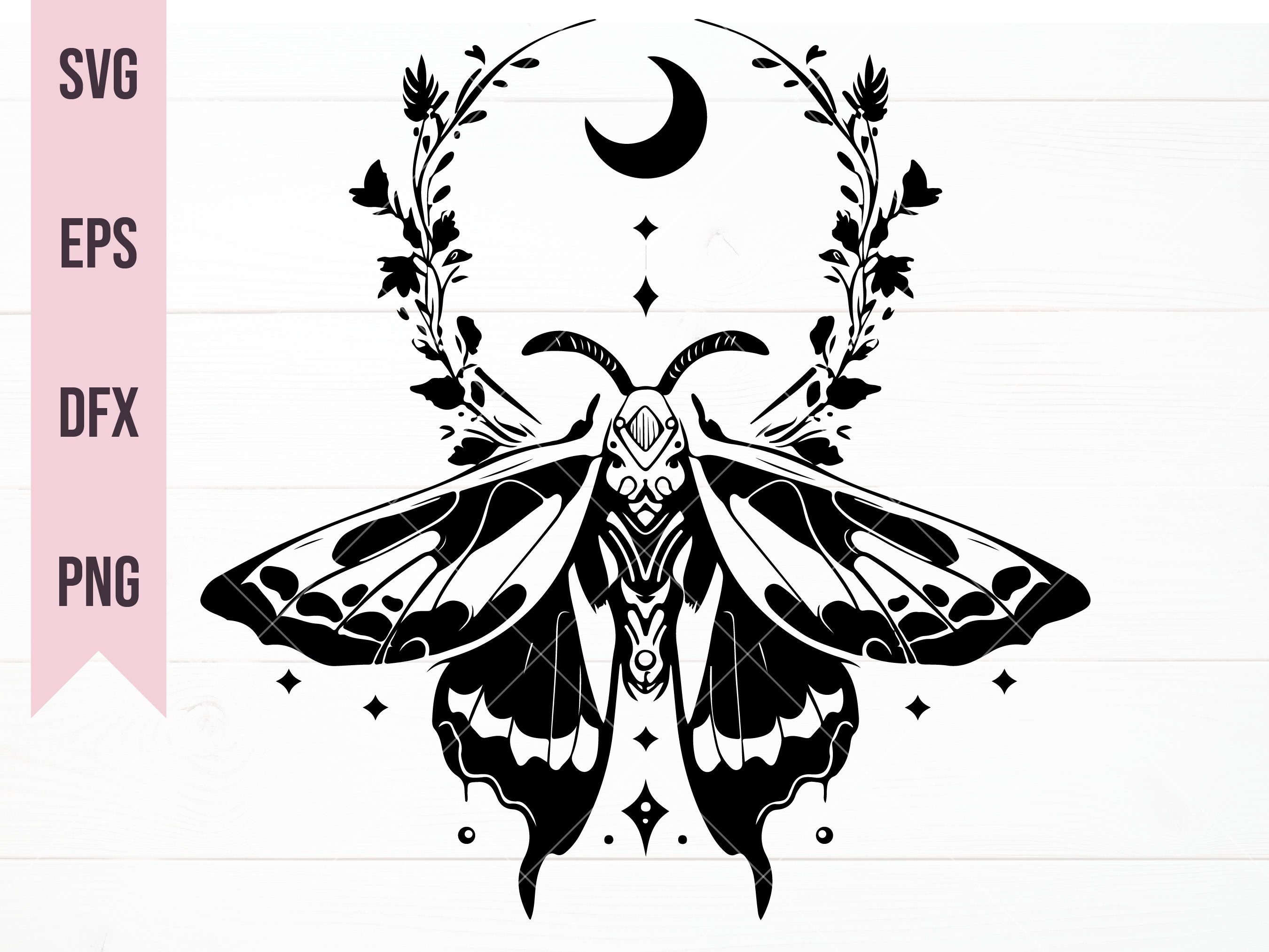 Sun, Moon, and Moth Mystical Washi