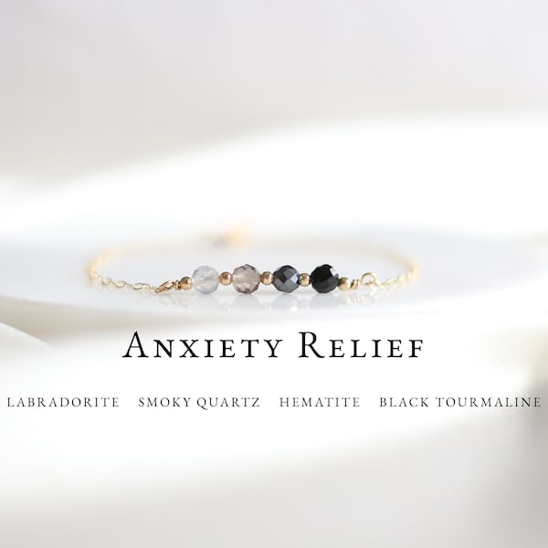 Anxiety Bracelet For Women,Stress Relief Bracelet, Anti Anxiety Bracelet, Crystals For Anxiety, Dainty Chain Healing Crystal Bracelet