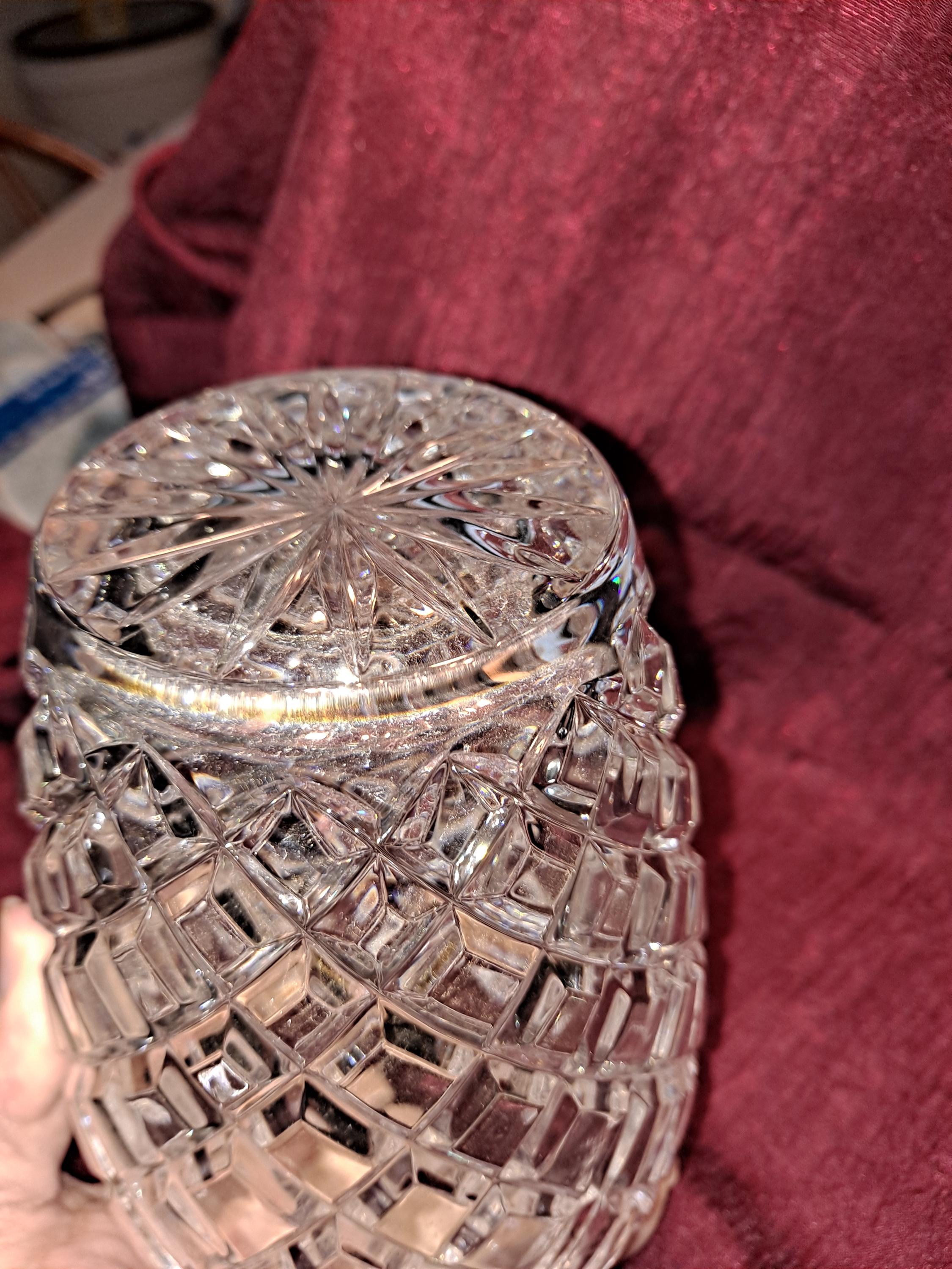 7インチ クリスタル 壷型花瓶 ウォーターフォード、リズモア 7インチ