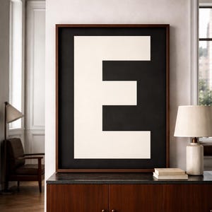 Impresión digital - Mi tipo de lámina de pared de la A a la Z, descarga digital, arte de pared retro, arte de pared moderno, tipografía, letras, lámina con letras, arte para regalar, E