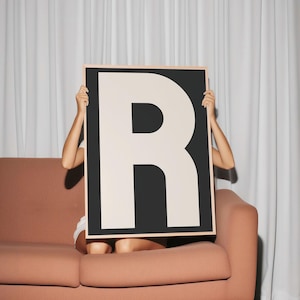 R Print - My Type of A-Z Wall Print, Digital Download, Retro Wall Art, Trendy Wall Art, Typography, Letters, Letter Print, Gift Art, R