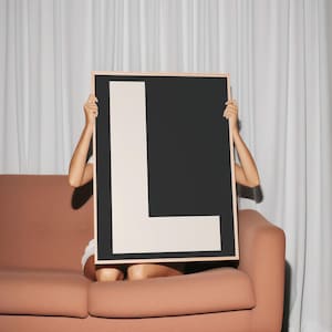 L Print - My Type of A-Z Wall Print, Digital Download, Retro Wall Art, Trendy Wall Art, Typography, Letters, Letter Print, Gift Art, L
