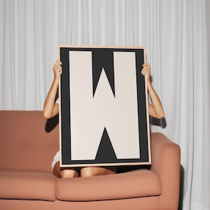 W Print - My Type of A-Z Wall Print, Digital Download, Retro Wall Art, Trendy Wall Art, Typography, Letters, Letter Print, Gift Art, W