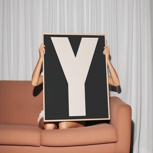 Y Print - My Type of A-Z Wall Print, Digital Download, Retro Wall Art, Trendy Wall Art, Typography, Letters, Letter Print, Gift Art, Y