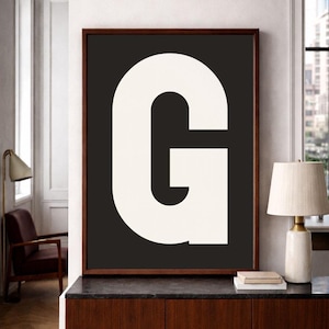 G Print - My Type of A-Z Wall Print, Digital Download, Retro Wall Art, Trendy Wall Art, Typography, Letters, Letter Print, Gift Art, G