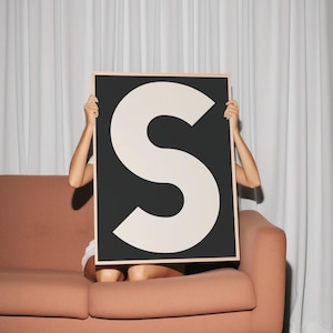 S Print - My Type of A-Z Wall Print, Digital Download, Retro Wall Art, Trendy Wall Art, Typography, Letters, Letter Print, Gift Art, S