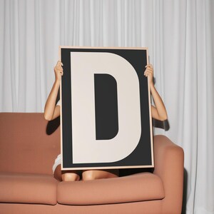 My Type of A-Z Wall Print, Digital Download, Retro Wall Art, Trendy Wall Art, Typography, Letters, Letter Print, Gift Art, Letter D