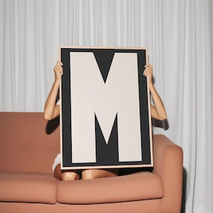 My Type of A-Z Wall Print, Digital Download, Retro Wall Art, Trendy Wall Art, Typography, Letters, Letter Print, Gift Art, Letter M