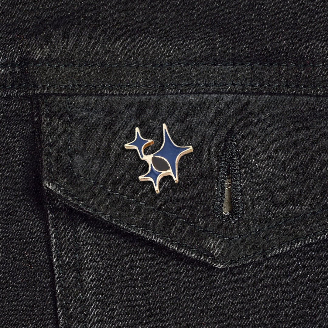 Blue Magical Stars Enamel Pin | Whimsical Night Sky Brooch | Witchy ...