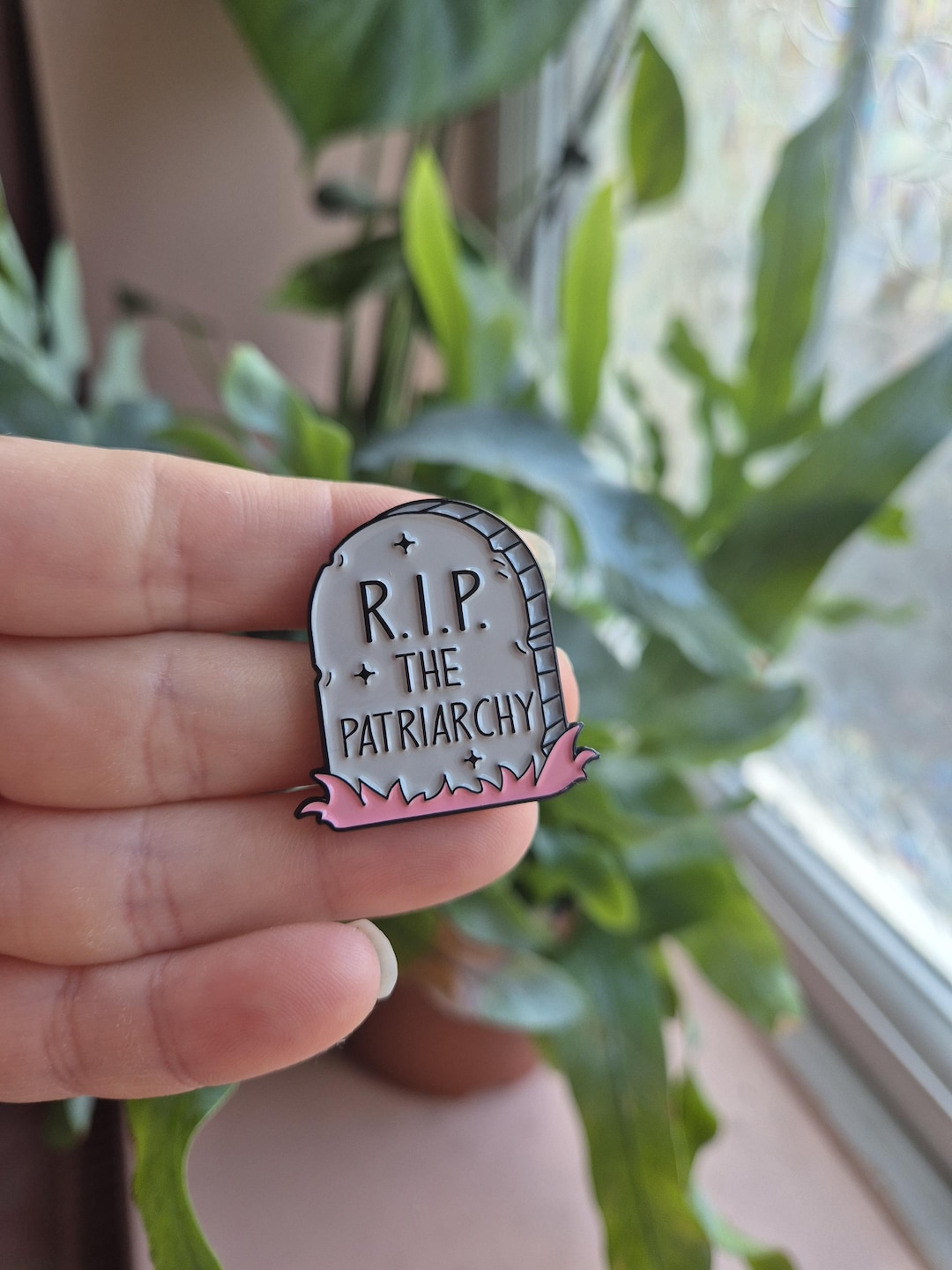 Pin Rip The Pat RIP the Patriarchy Enamel Pin | Feminist Gravestone Badge | Statement ...