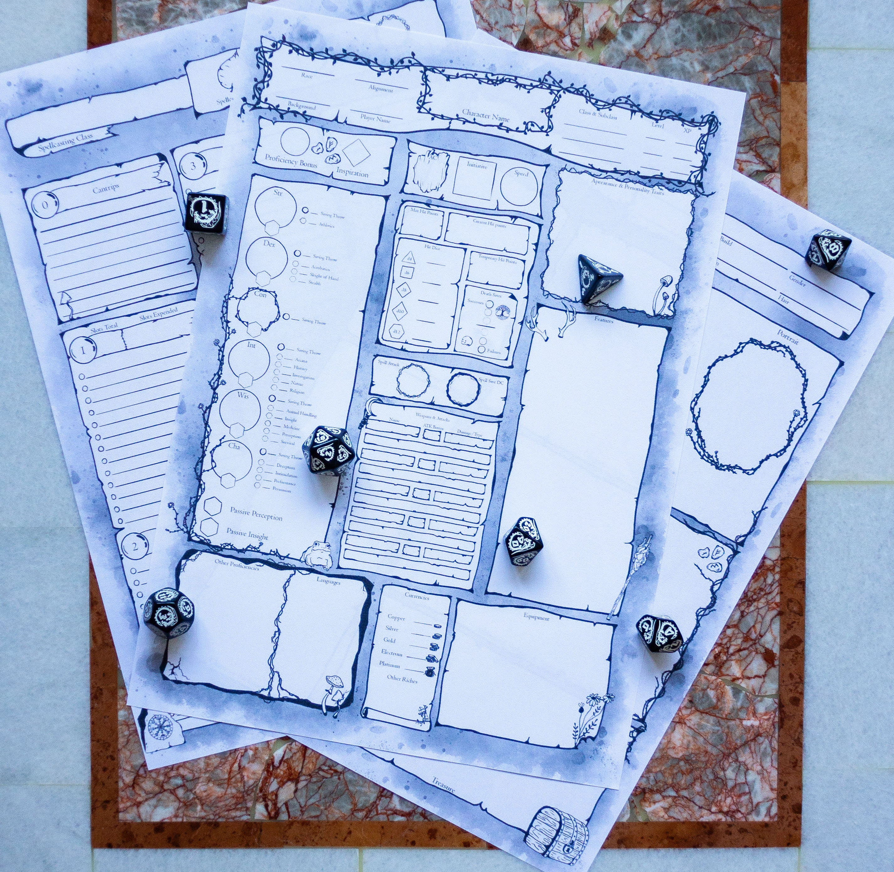 5e Character Sheet Pdf Dnd Circle of Stars Druid Themed Ttrpg - Etsy