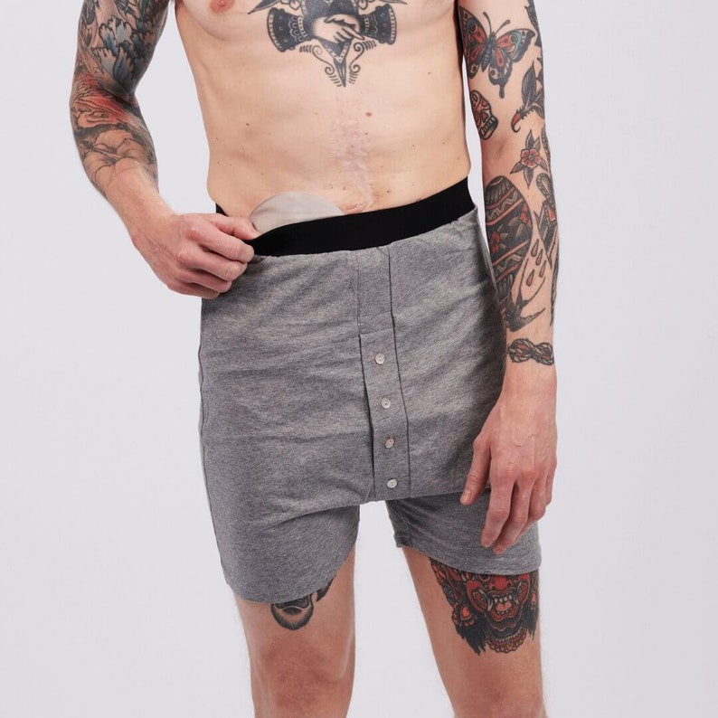Men's Ostomy High Waisted Fitted Trunks Etsy UK