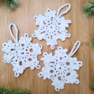 Handmade crochet snowflake Christmas decoration