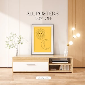 Sun and Moon Digital Print