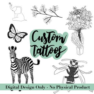 Custom Tattoo Designs, Minimalist Tattoos, Digital Tattoo Design, Personalized Art