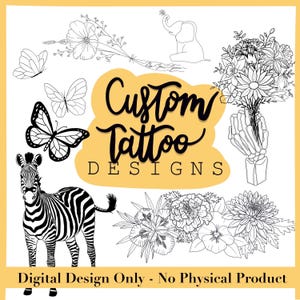Diseños de tatuajes personalizados, tatuajes minimalistas, diseño de tatuajes digitales, arte personalizado