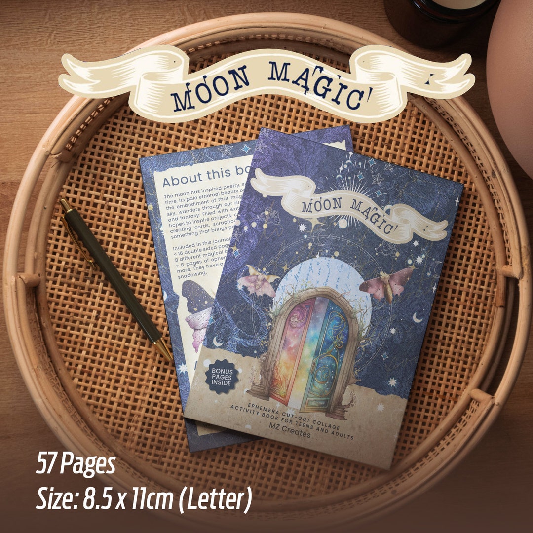 Moon Magic: Ephemera Cut-Out Collage Activity Book for Teens and Adults: MZ  Creates: 9781961161085: : Books